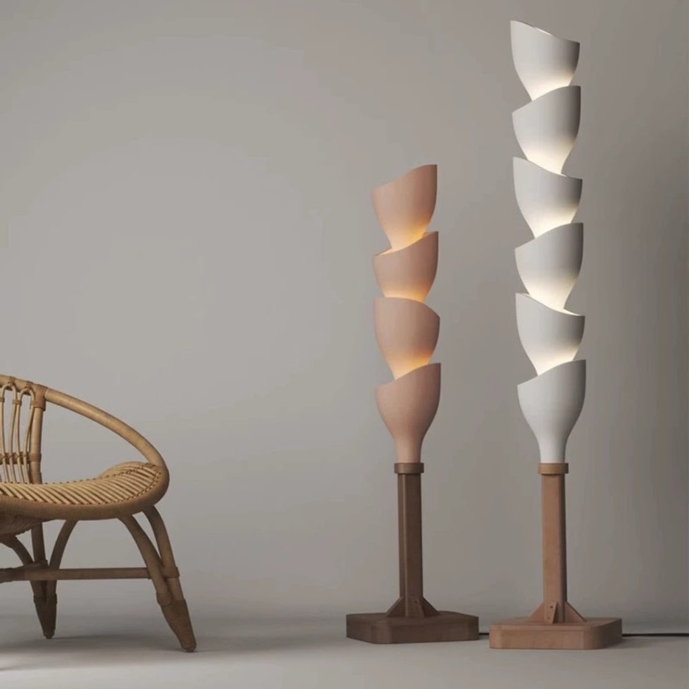 Floor design lamp Ceramic Flooral Heliconia by Naaya Studio