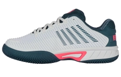 Детские теннисные кроссовки K-Swiss Hypercourt Express 2 Clay JR - white/stargazer/neon blaze