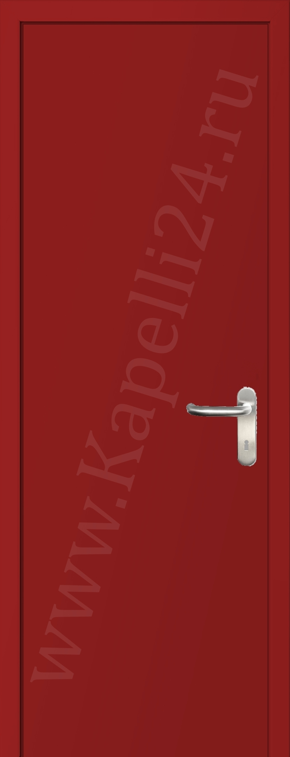 Дверь влагостойкая пластиковая KAPELLI multicolor ДГ RAL 3000 Огненно-красный + коробка