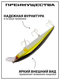 Воблер Минноу Rerange 130 SR 130 мм 21.5 г цвет #02