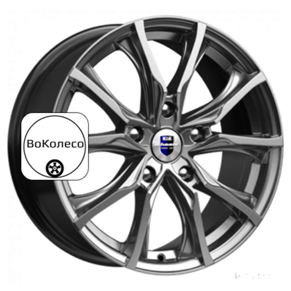 7,5x17/5x120 ET37 D72,6 Твист-оригинал (КС697М) Дарк платинум K&K