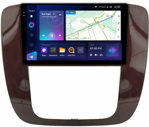 Магнитола для Chevrolet Tahoe 900 2006-2014 (рамка дерево) - Teyes CC3-2K QLed Android 10, Быстрая, SIM-слот, CarPlay