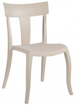 Стул пластиковый Papatya Toro-S Rattan, песочный