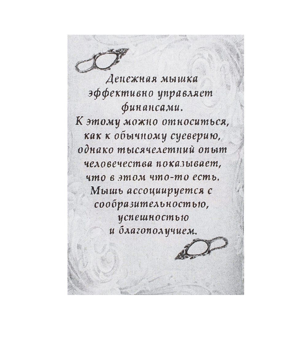 AM-1065 Фигурка кошельковая «Мышь-хранительница на монетке» (латунь)