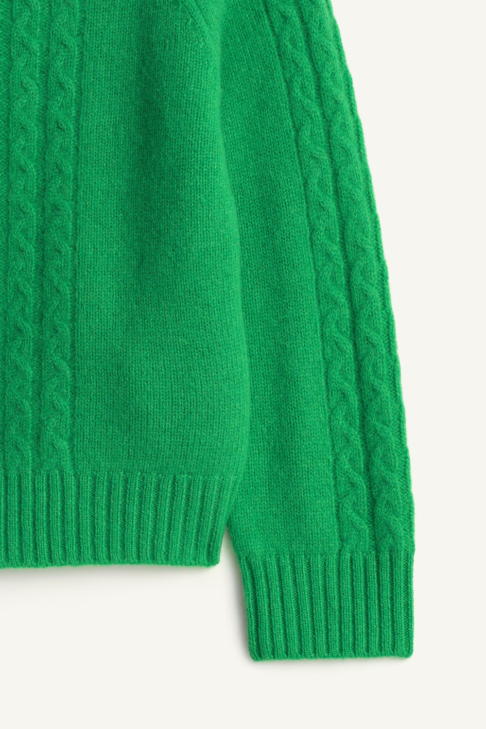 ZARA СВИТЕР С КРУГЛЫМ ВЫРЕЗОМ - LIMITED EDITION, ЗЕЛЕНЫЙ/ЭКРЮ