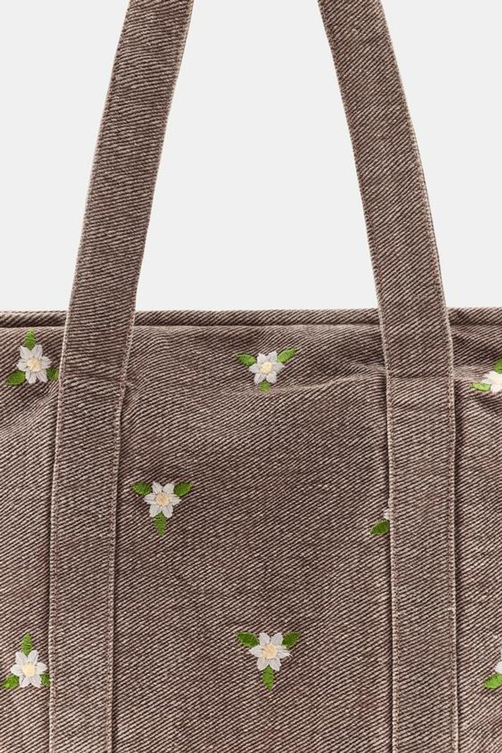 ZARA МИНИ-СУМКА ИЗ ДЕНИМА С ЦВЕТОЧНОЙ ВЫШИВКОЙ, ЧЕРЕПИЧНЫЙ