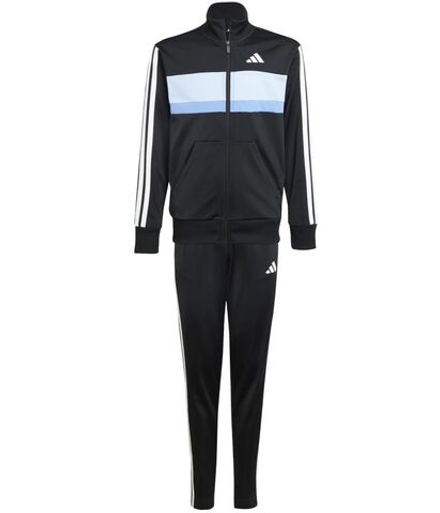 Подростковый спортивный костюм Adidas Kids 3-Stripes Tiberio - black/glow blue