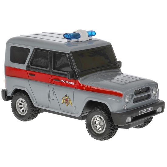 Машина р/у UAZ HUNTER РОСГВАРДИЯ 18 см, свет, сер, кор. Технопарк