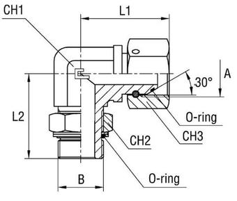 Штуцер FRNG90 22х1.5 - 22х1.5