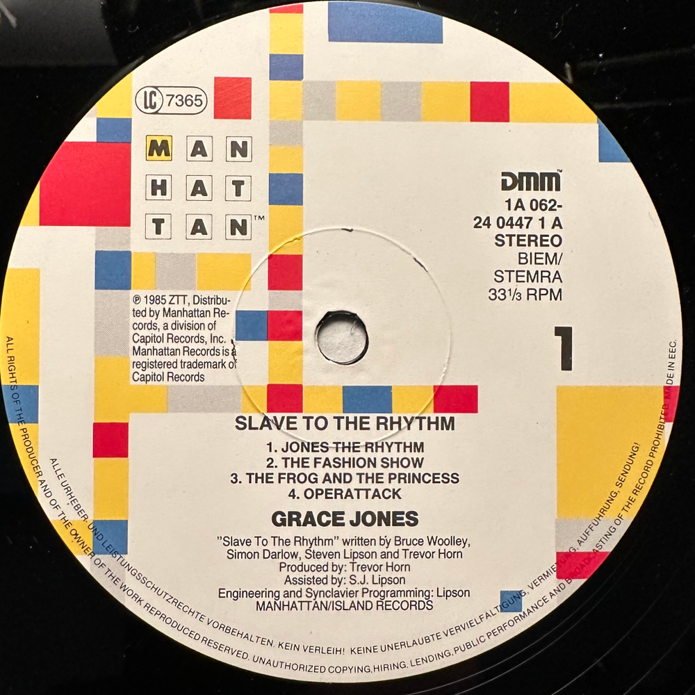 Grace Jones - Slave To The Rhythm (Европа 1985г.)