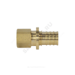 Муфта для PE-X труб аксиальная латунь Дн 25х3/4" ВР РОС