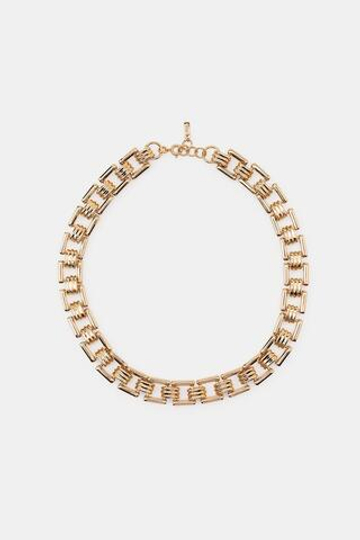 ZARA ОЖЕРЕЛЬЕ ИЗ МЕТАЛЛИЧЕСКИХ ЗВЕНЬЕВ, ЗОЛОТИСТЫЙ