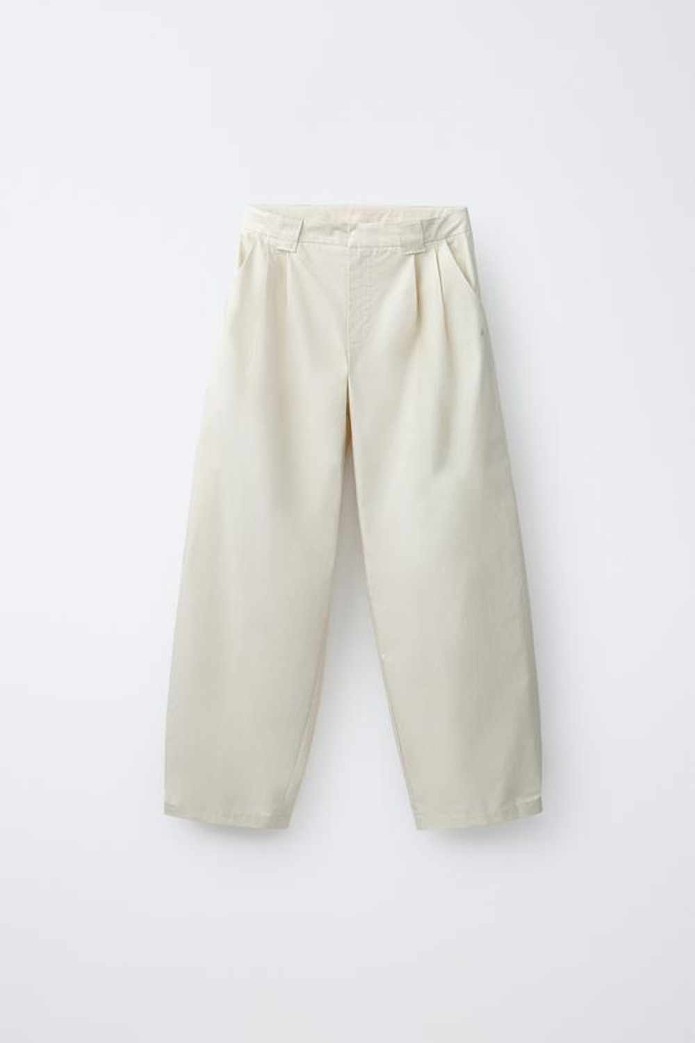 ZARA БРЮКИ PANTALÓN PLIEGUES PENN ©, КАМЕННО-СЕРЫЙ