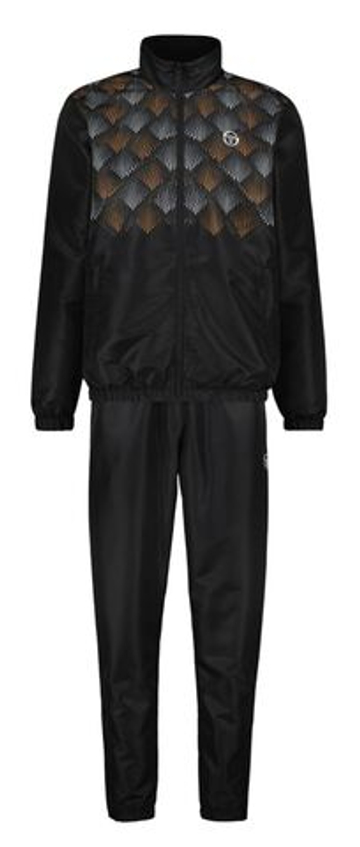 Мужской теннисный костюм Sergio Tacchini Punte - черный/абрикосовый