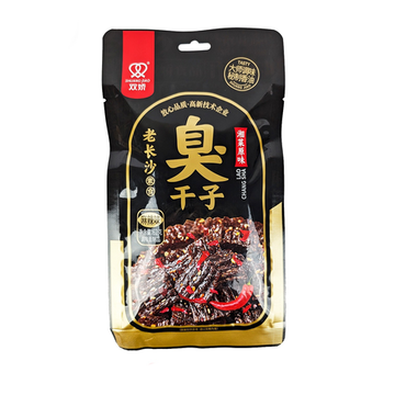 Соевая закуска SHUANG JIAO PREMIUM полоски с перцем чили сладкие с легкой остринкой 62гр (10шт в блоке) (золот.)