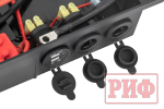 Бокс аккумуляторный 2xUSB, 2x12В, вольтметр с индикацией 420х250х330