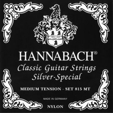 Струны для классической гитары нейлон/посеребренные Hannabach 815MT Black SILVER SPECIAL