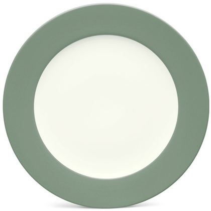 Тарелка закусочная Noritake Цветная волна 21см зеленая широкий борт