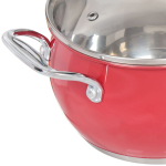 Кастрюля нерж, 4.7 л, с крыш, Daniks, Валетта, QS-2-22/GS-01616-22CA, индукц