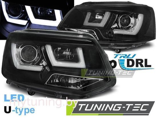 Передние фары U-TYPE BLACK для VW T5