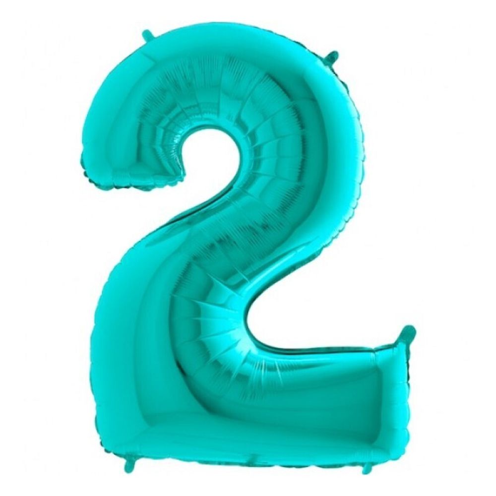 Шар фольгированный ЦИФРА "2" 40" Tiffany с гелием