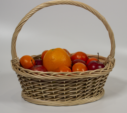 Корзинка овальная подарочная, арт. NO320GRW, 32х22х11 см, высота с ручкой 30 см