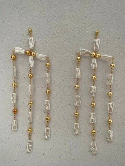 Серьги из искусственного жемчуга