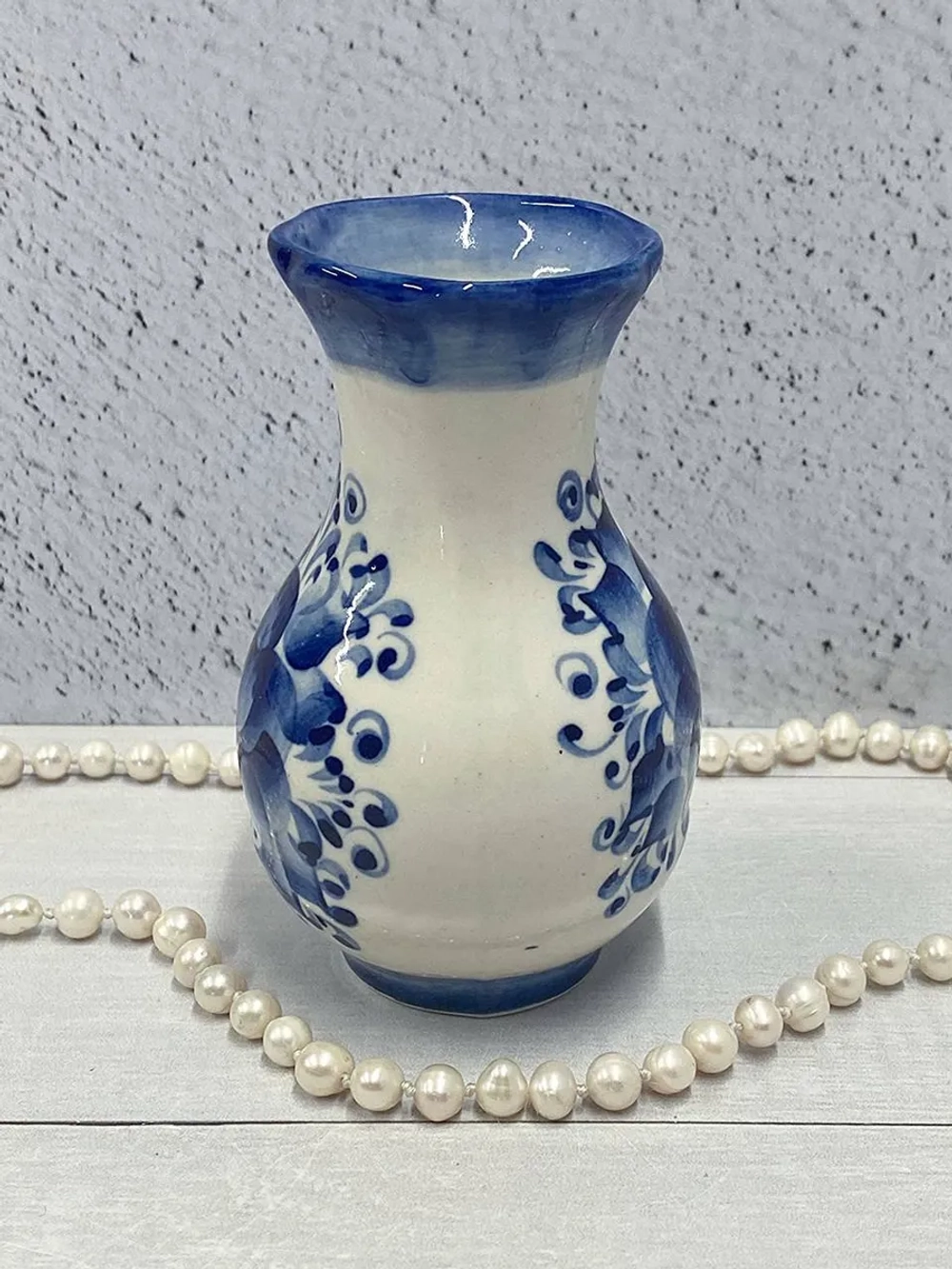 Вазочка мини Малютка для интерьера Гжель