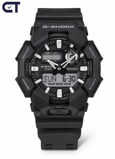CASIO GA-010-1ADR G-SHOCK мужские наручные часы — ударопрочная аналогово-цифровая модель с 10-летней батареей