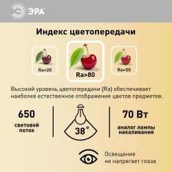 Лампа светодиодная ЭРА STD LED Lense MR16-8W-840-GU10 8Вт линзованная софит нейтральный белый свет GU10 | Софиты линзованные (MR) STD