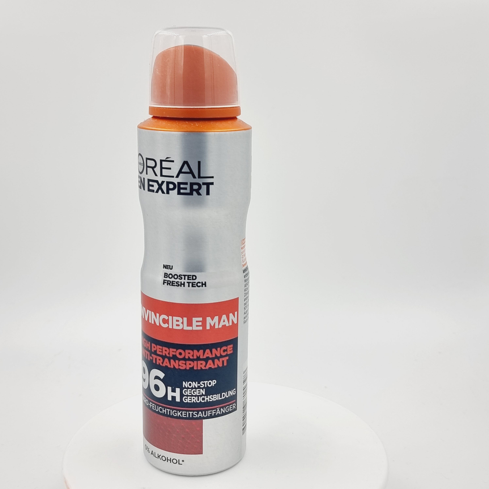 L'ORAL Men Expert Дезодорант-спрей Invincible High Performance 96 ч для мужчин 150 мл (Франция)