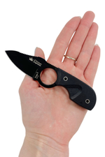 Шейный нож Amigo X, сталь D2 Black Titanium, 4650065056076