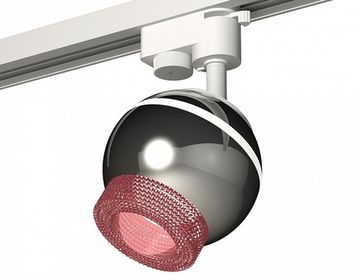 Комплект трекового светильника XT1104003 PSL/PI серебро полированное/розовый GU5.3 LED 3W 4200K (A2520, C1104, N7193) Ambrella
