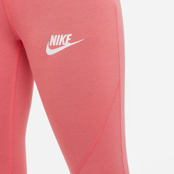 Штаны для девочки теннисные Nike Sportswear Favorites Graphix High-Waist Legging - sea coral/white