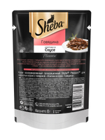 Влажный корм Sheba Pleasure для взрослых кошек, говядина, ломтики в соусе, 24 шт x 85 г