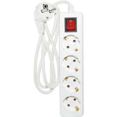 Удлинитель U-4g-7m-Z-V-c с 4 евророзетками (с/з, с/в) 7м SIMPLE