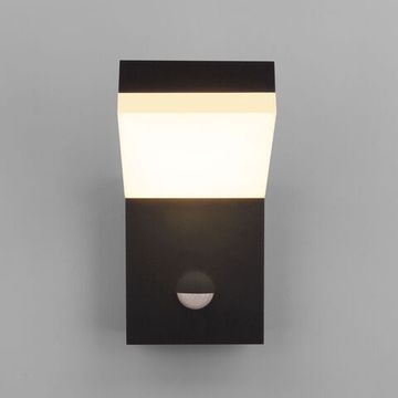 Уличный настенный светодиодный светильник с датчиком движения LED 12W 3000К IP54 1541 TECHNO LED черный Sensor Elektrostandard