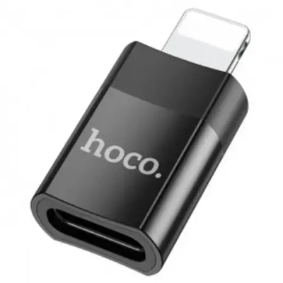 Адаптер-переходник HOCO UA17 Lightning(m) - Type-C(f) 2.0, 2A Black