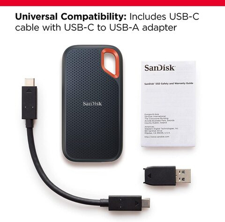 Внешний накопитель SanDisk Extreme Portable SSD V2 4TB, USB 3.2 Gen2 Type-C, R/W 1050/1000 МБ/с