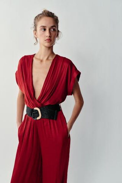 АТЛАСНЫЙ КОМБИНЕЗОН С РЕМНЕМ — ZARA
