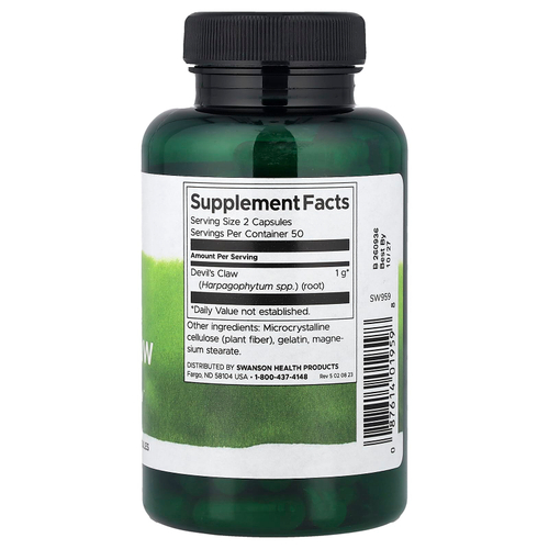 Swanson Vitamins, Full Spectrum®, адский коготь, 500 мг, 100 капсул