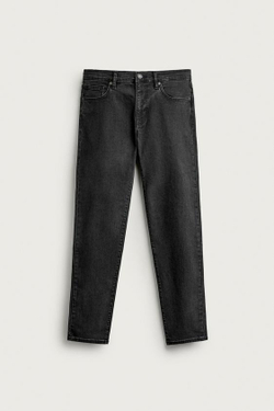 ZARA БАЗОВЫЕ ДЖИНСЫ SLIM FIT, УГОЛЬНЫЙ