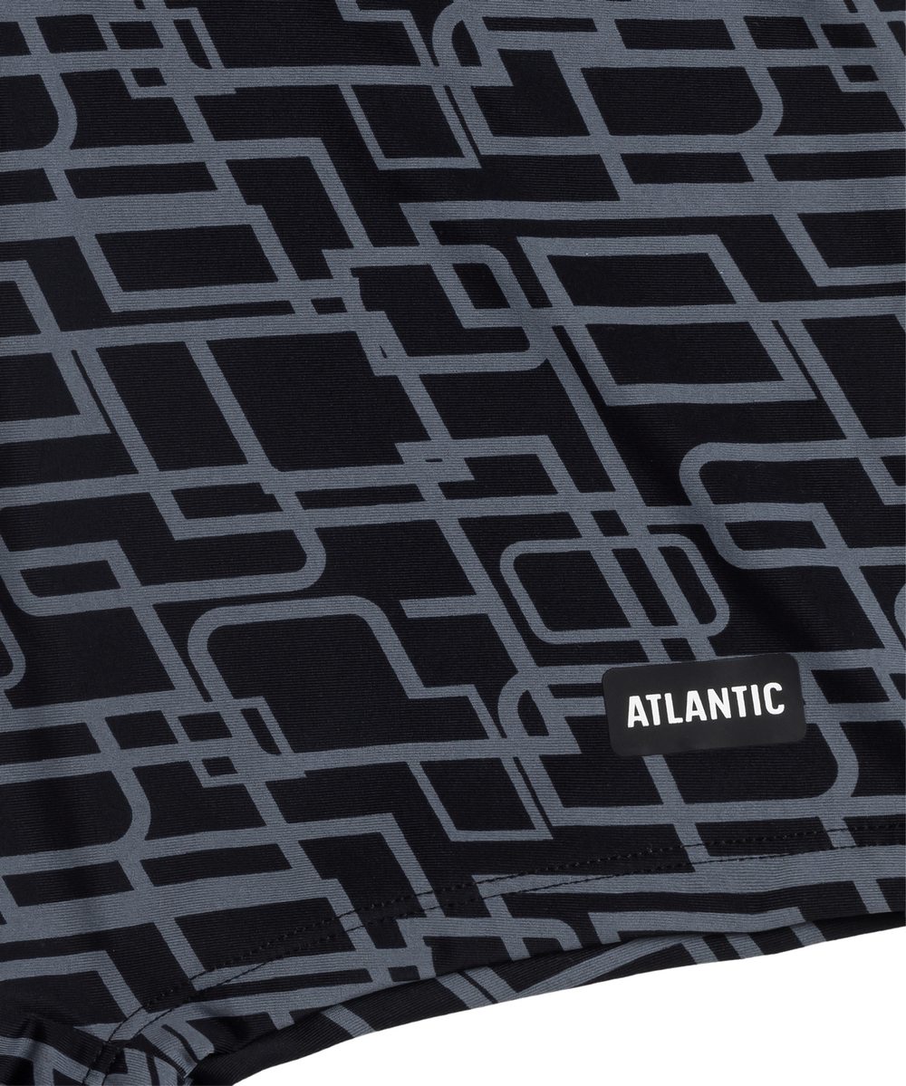 Купальные шорты мужские Atlantic, 1 шт. в уп., полиамид, черные + серые, KMS-316
