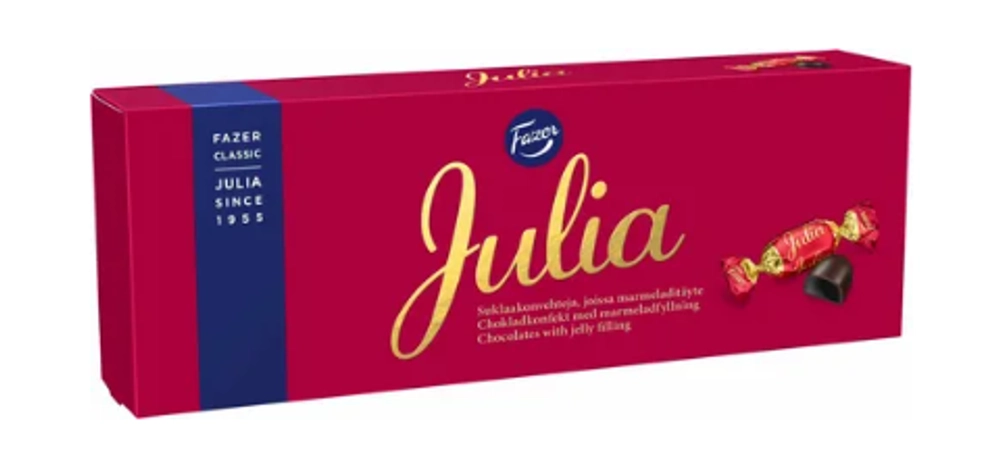 Конфеты шоколадные Julia темный шоколад и мармелад, 295 г