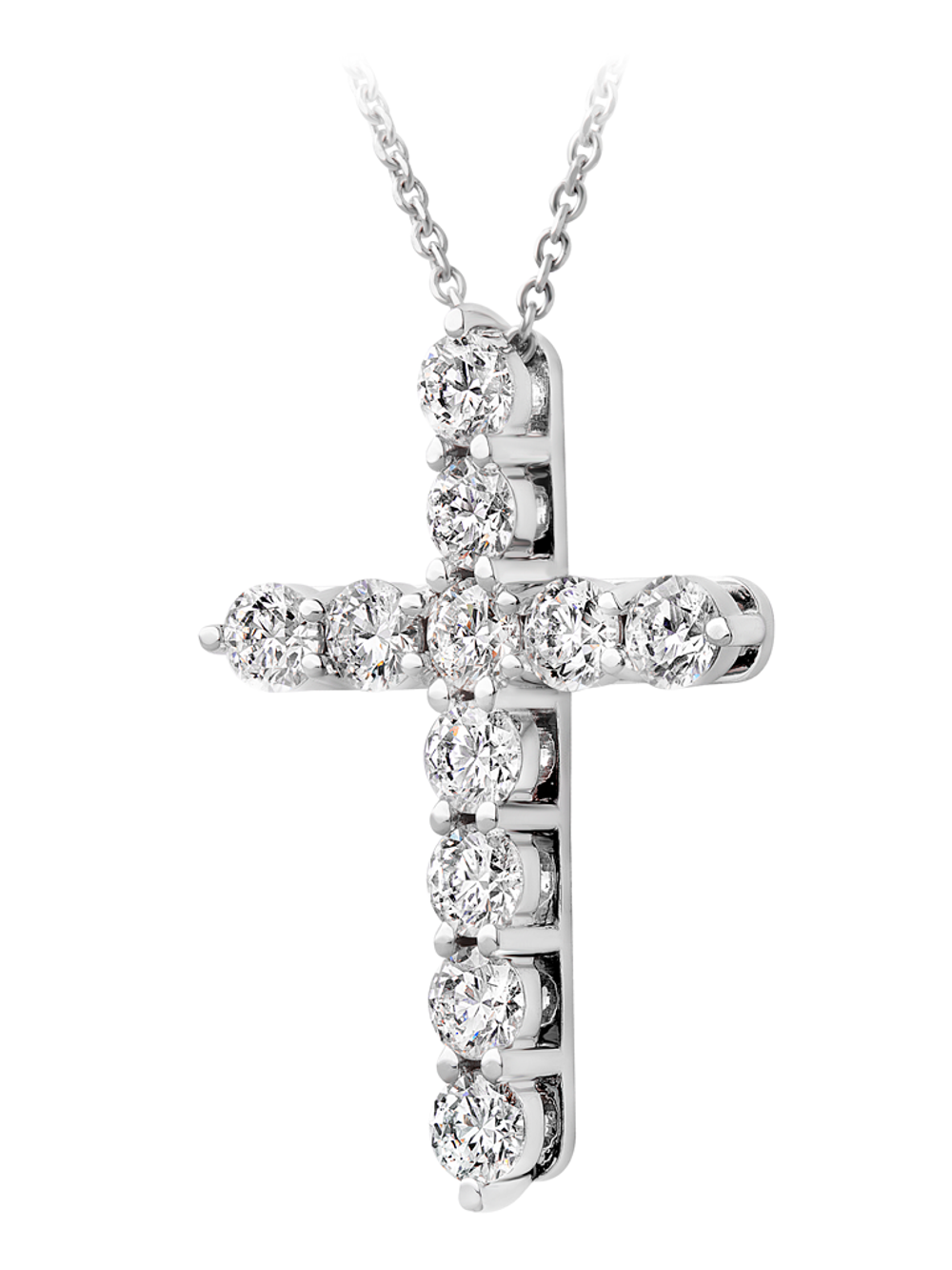 Колье-крест с бриллиантами массой 0.3 ct