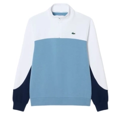 Мужская теннисная кофта Lacoste Sport Quarter Zip Colour Block - blue/navy blue/white
