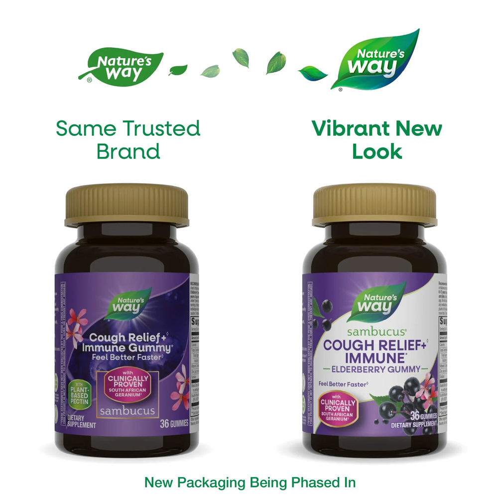 Nature's Way, Sambucus®, жевательное средство с бузиной для укрепления иммунитета, 36 жевательных таблеток