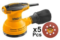 Эксцентриковая шлифовальная машина 125 мм INGCO RS3208 INDUSTRIAL