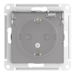 Systeme Electric AtlasDesign Aqua Алюминий Розетка с/з со шторками с прозрач. крышк, 16А,IP44, мех