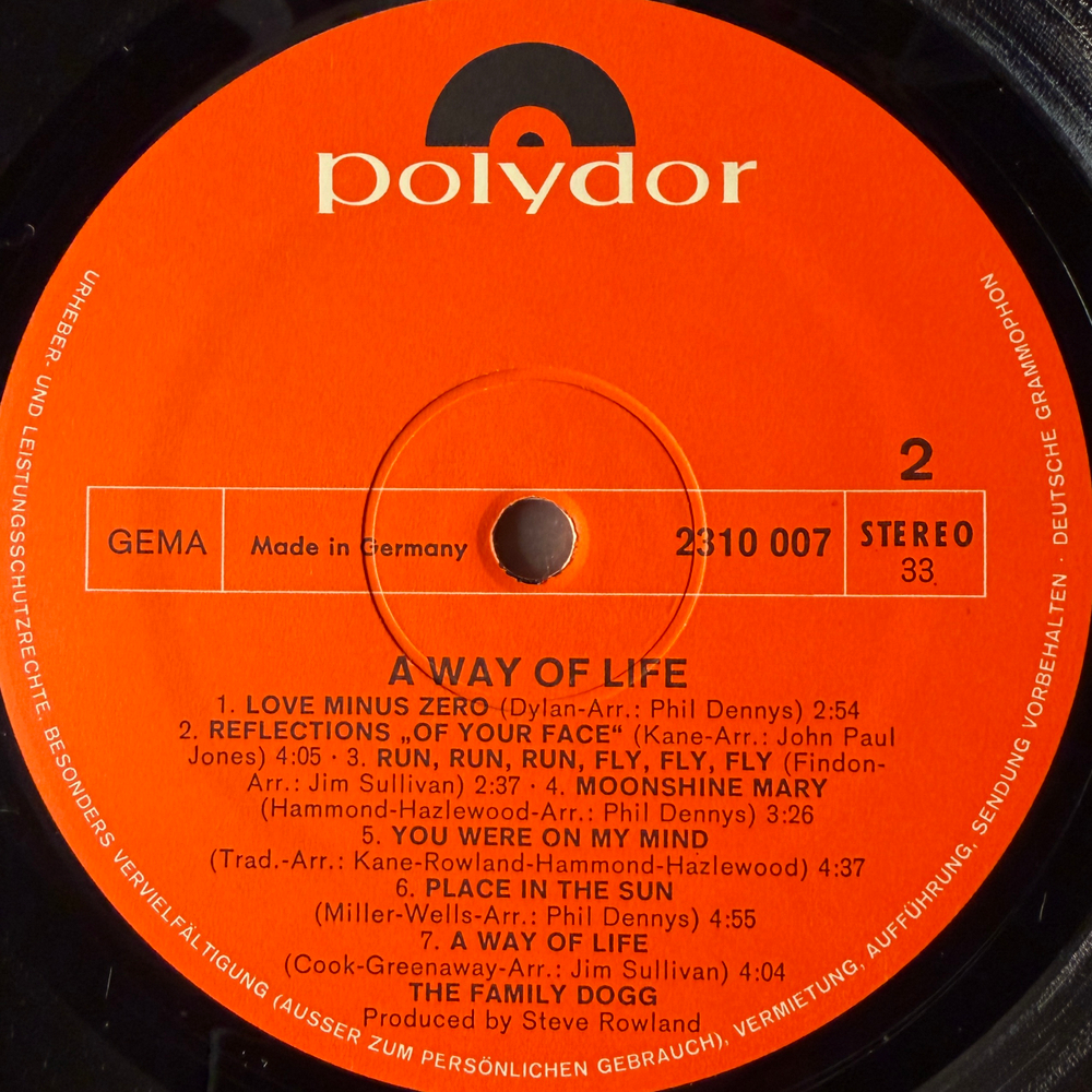 The Family Dogg - A Way Of Life (Германия 1970г.)